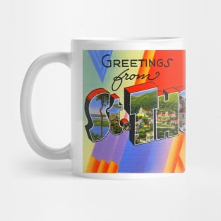 Greetings from St Thomas Virgin Islands - Vintage Large Letter Postcard Mug